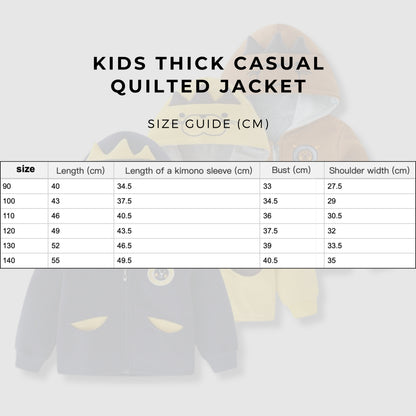 Kids Thick Casual Quilted Jacket size