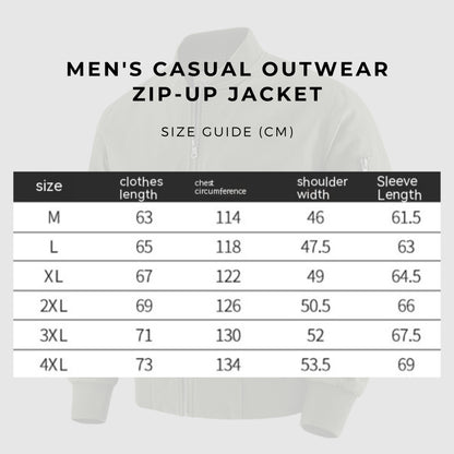 Men's Casual Outwear Zip-up Jacket
