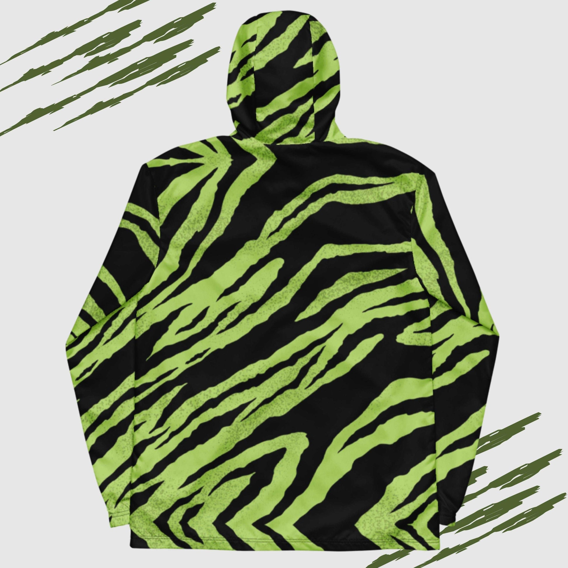 Men’s Green Tiger Pattern Windbreaker