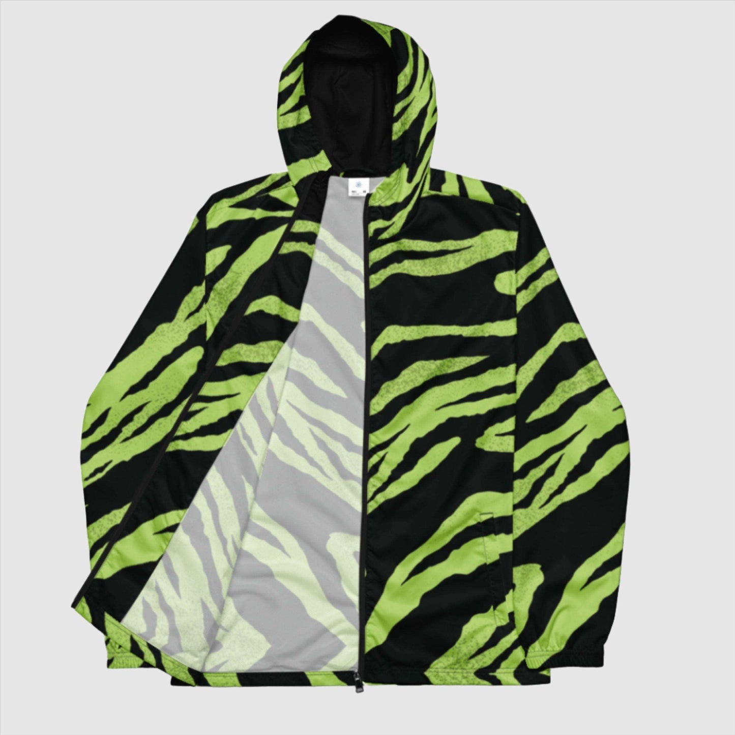 Men’s Green Tiger Pattern Windbreaker