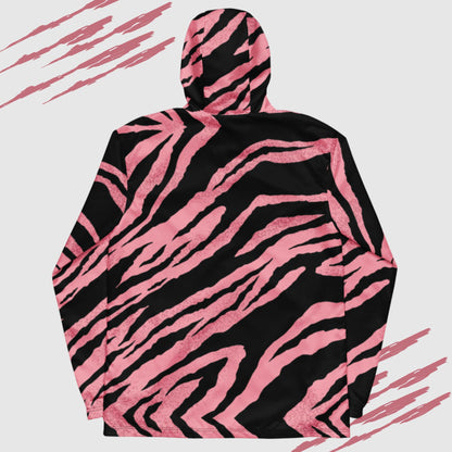 Men’s Pink Tiger Pattern Windbreaker