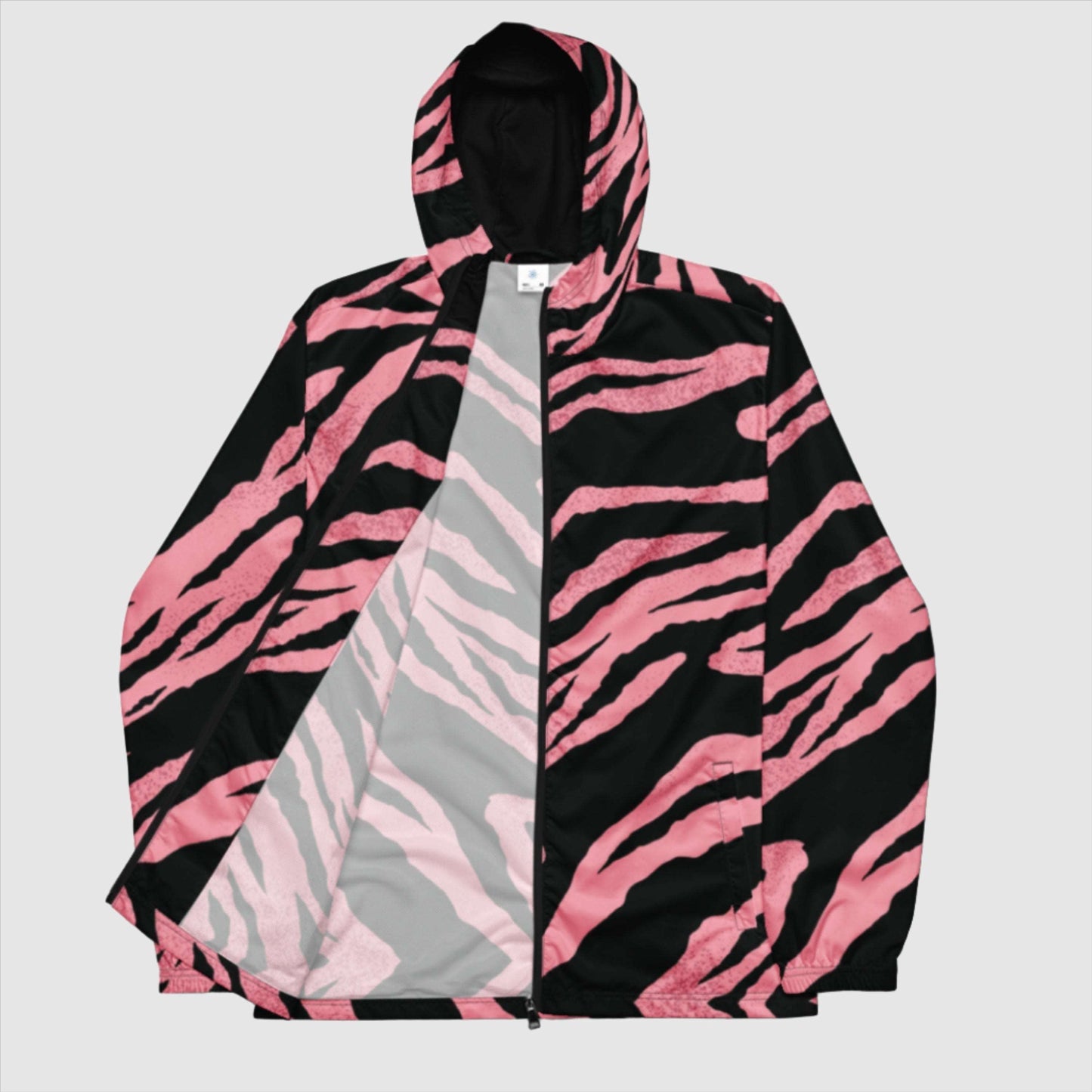 Men’s Pink Tiger Pattern Windbreaker