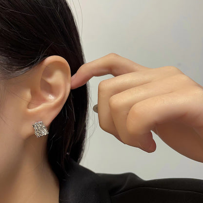 Women's Elegant Small Square Stud Earrings