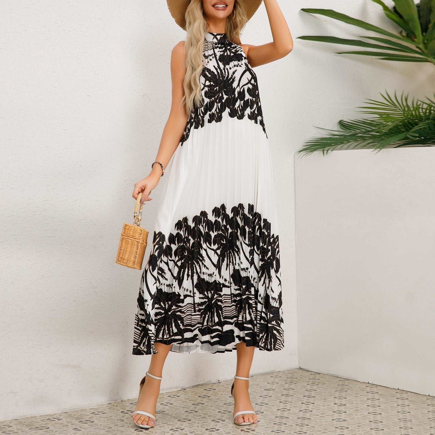 Women's Printed Loose Plated Dress
