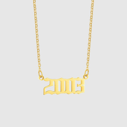 Unisex 18K Stainless Steel 1990-2022 Year Necklace