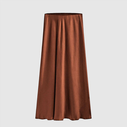 Women's Long High Waist Elastic Split Skirt