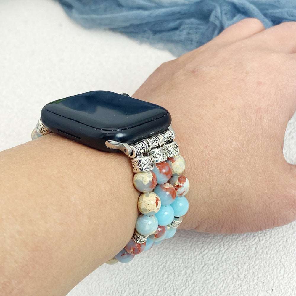 Women's Simple And Versatile Beaded Apple Watch Bracelet