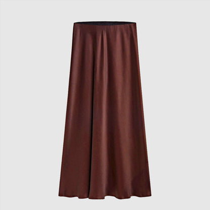 Women's Long High Waist Elastic Split Skirt