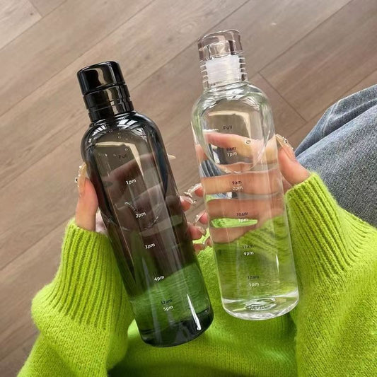 Glass Transparent Plastic Water Bottle