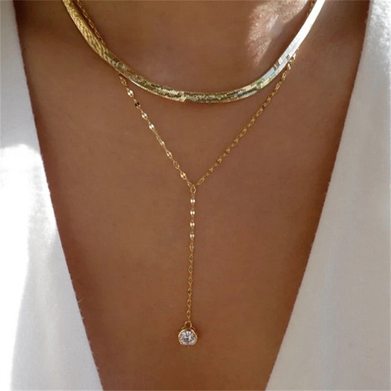 Women's Simple Metal Multi-layer Necklace