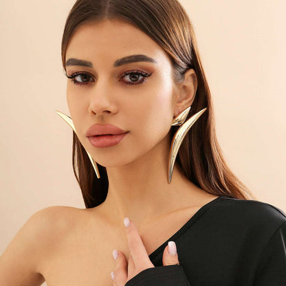 Women's Exaggerated Geometry Bold Triangle Earrings