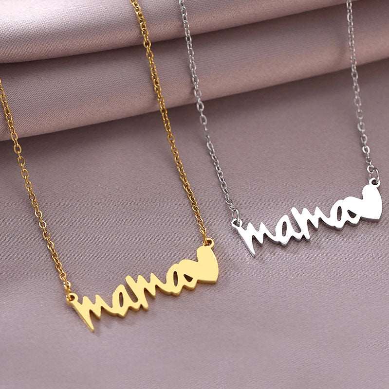 Women's Stainless Steel Mom Necklace or Bracelet and Necklace Set