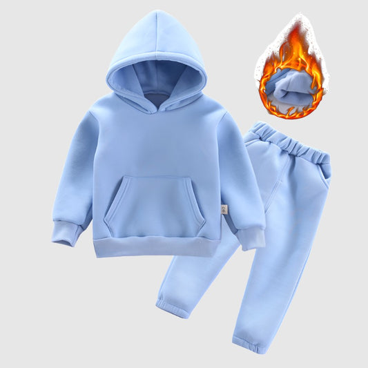 Baby Boys and Girls Hooded Sweatshirt  and Pants Two-piece Outfit Set