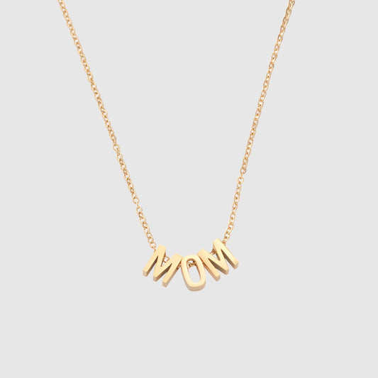 Halskette mit Buchstabenanhänger „MOM“ für Damen