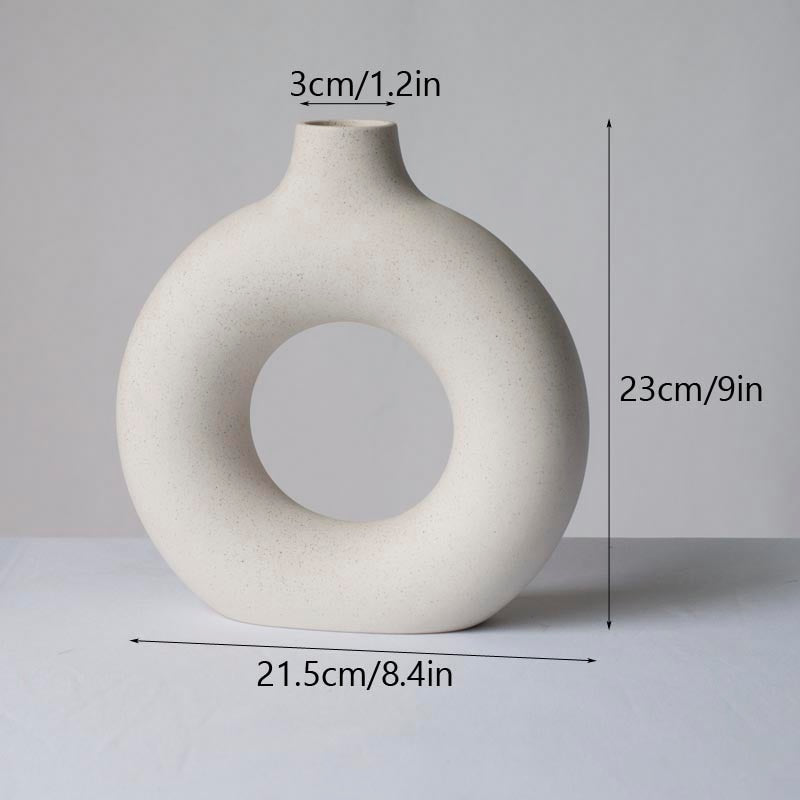 Circular Hollow Ceramic Vase
