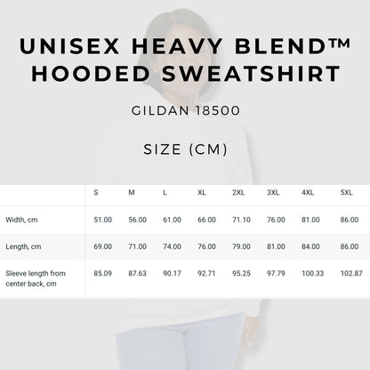 Unisex Heavy Blend™ Hooded Sweatshirt size
