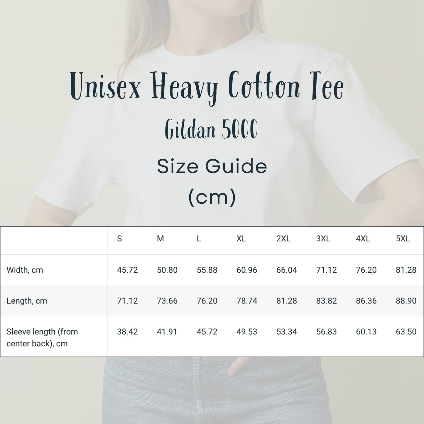 Unisex Personalized Design Heavy Cotton Tee T-Shirt | Gildan 5000 size