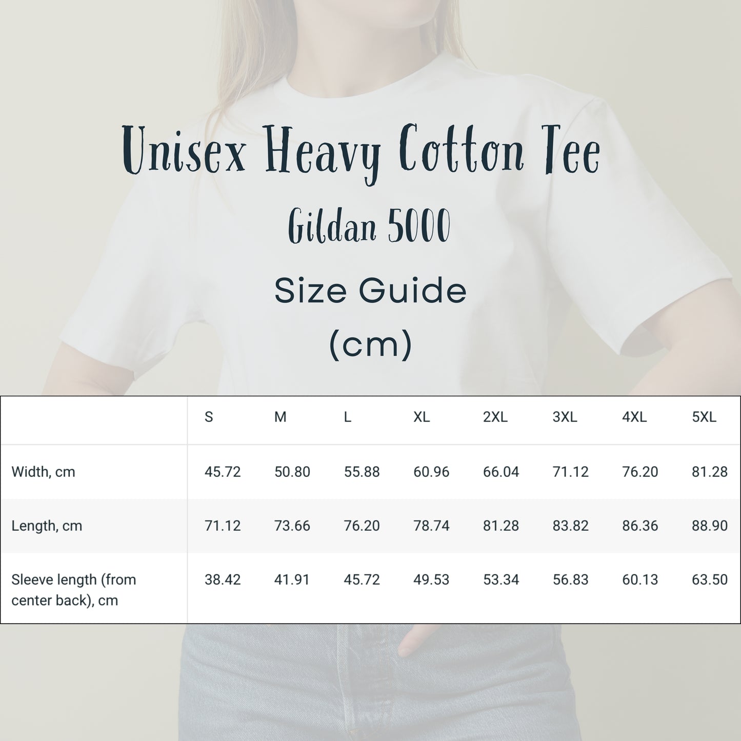 Unisex Personalized Heavy Cotton Tee T-Shirt | Gildan 5000 size