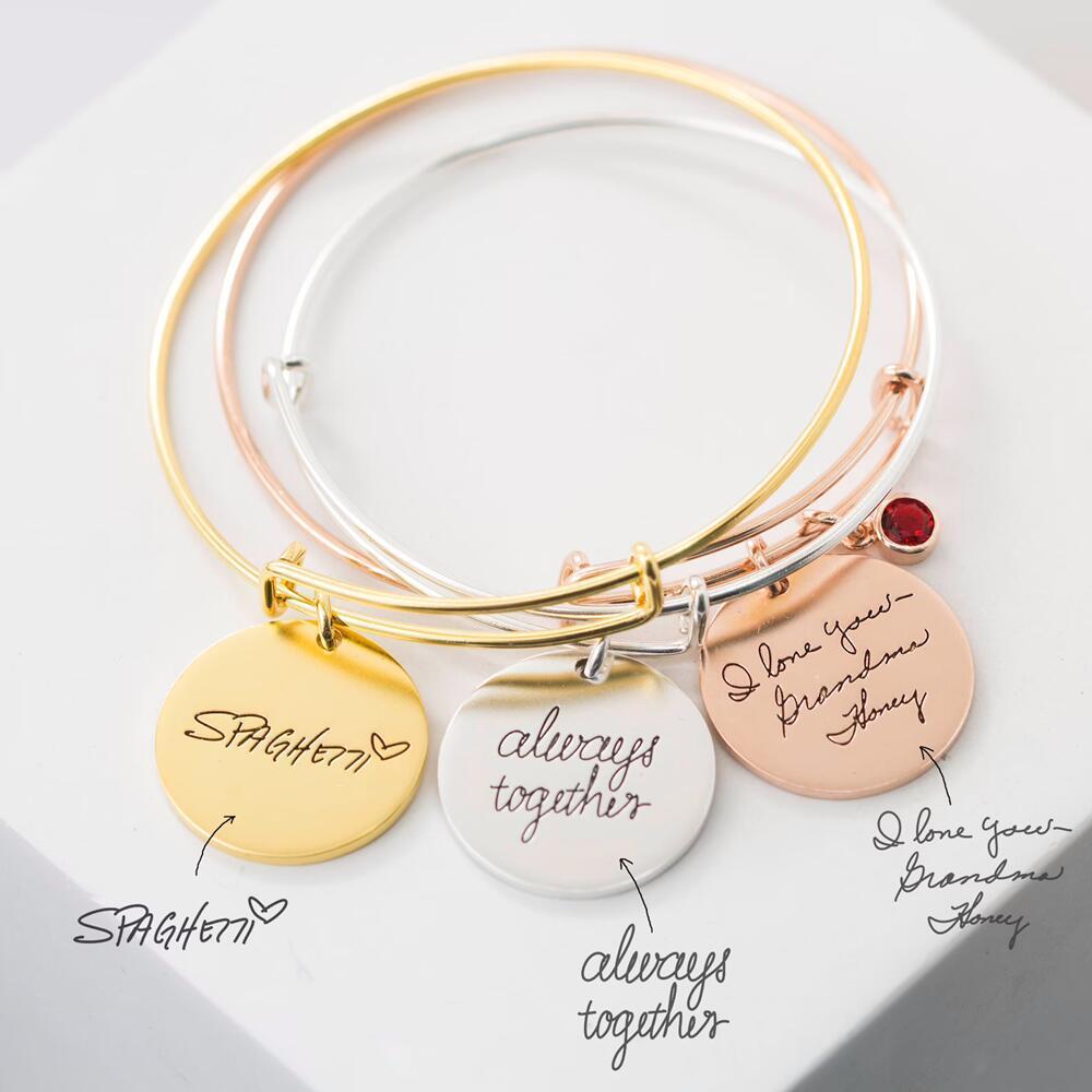 Unisex Personalized Engraved Text Statement Bracelet