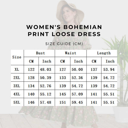 Women's Bohemian Print Loose Dress