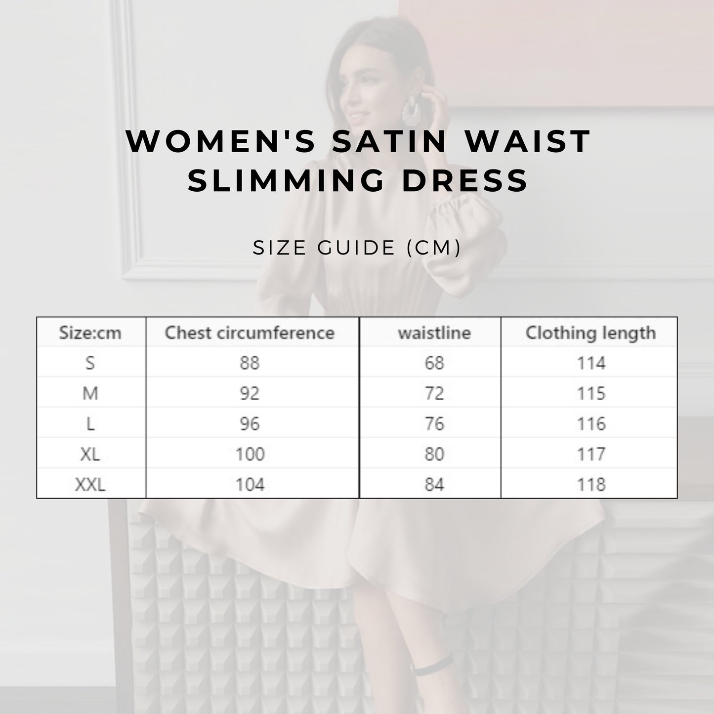 Women's Satin Waist Slimming Dress
