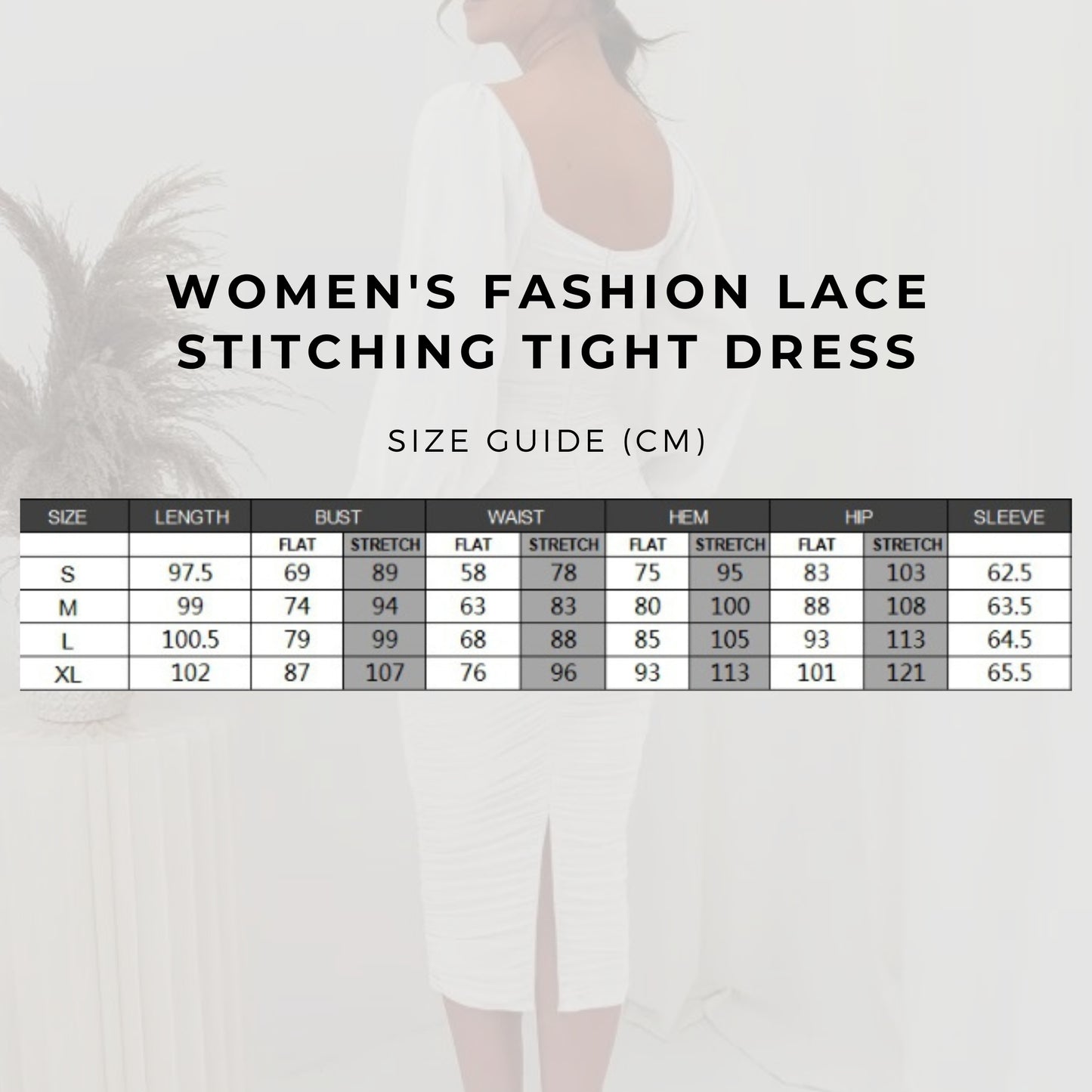 Women's Fashion Lace Stitching Tight Dress