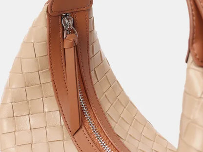 Women's Genuine Leather Woven Bag