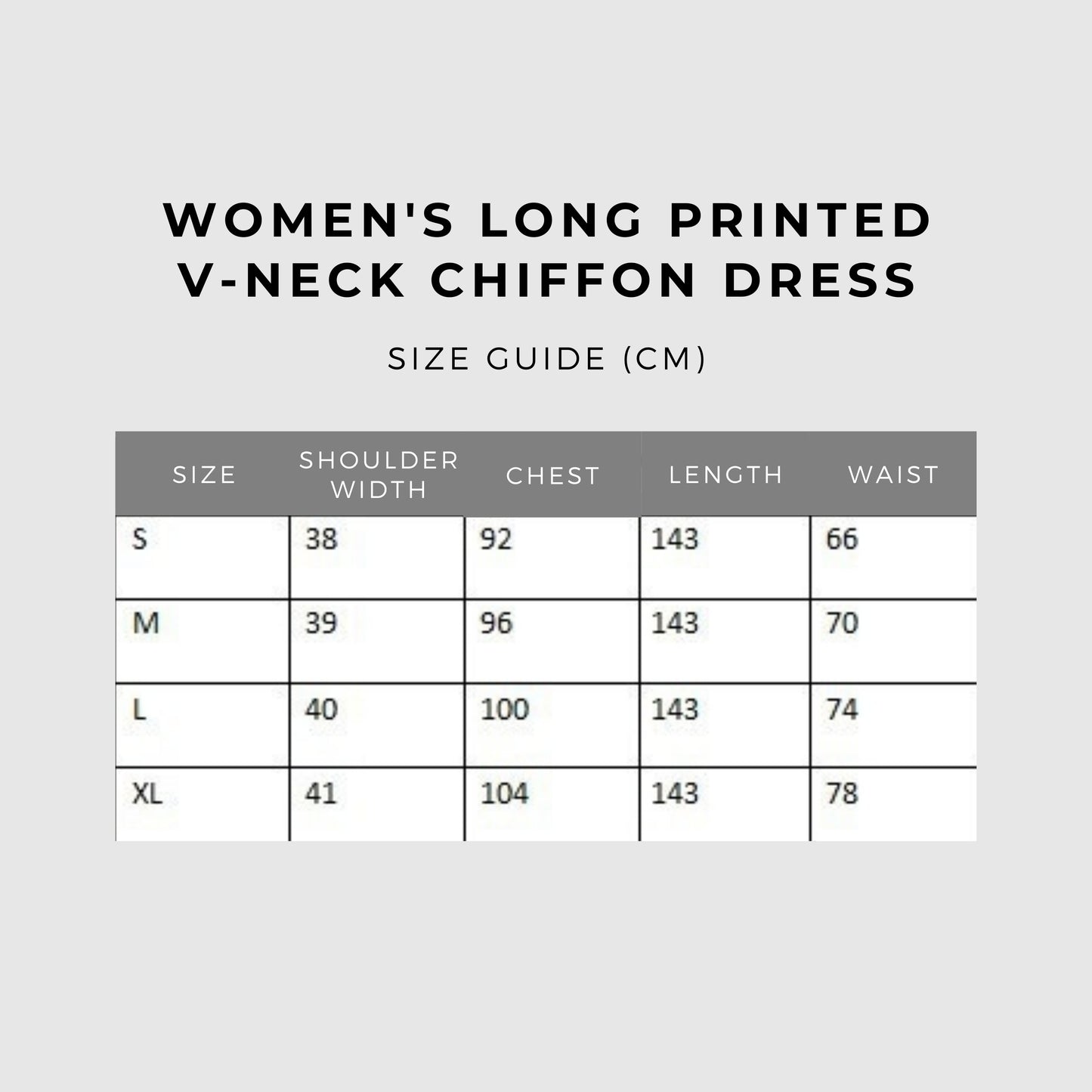 Women's Long Printed V-neck Chiffon Dress