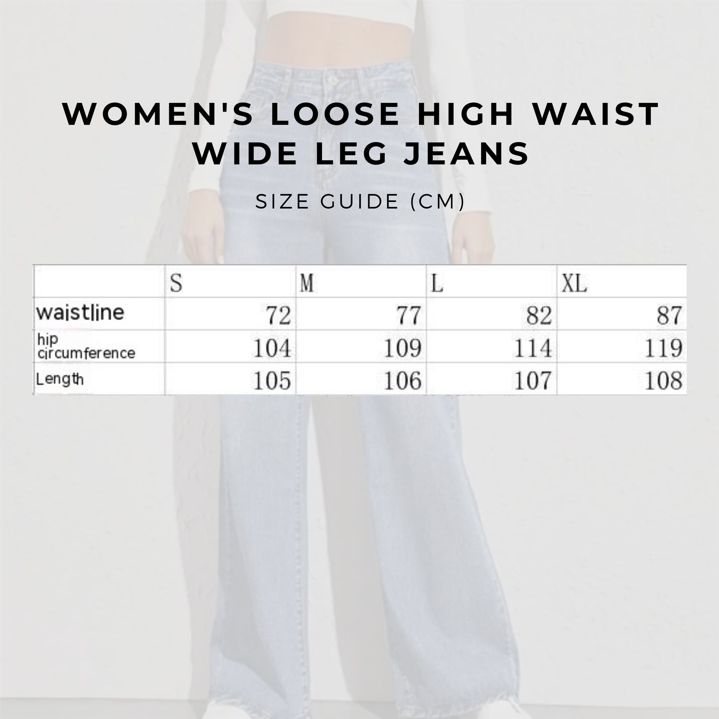 Women's Loose High Waist Wide Leg Jeans
