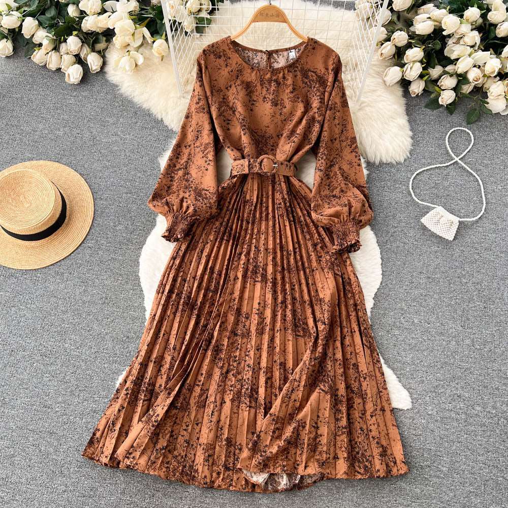 Women's Retro Pleated Dress