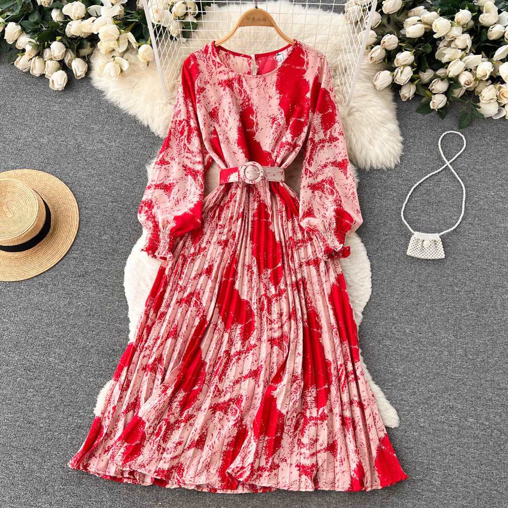 Women's Retro Pleated Dress