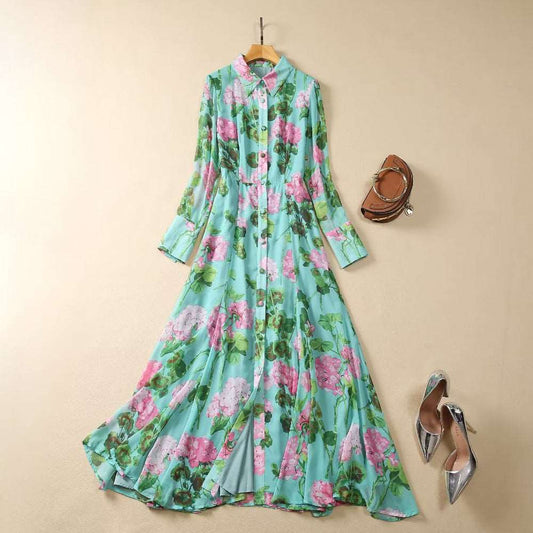 Women's Romantic Long Shirt Dress