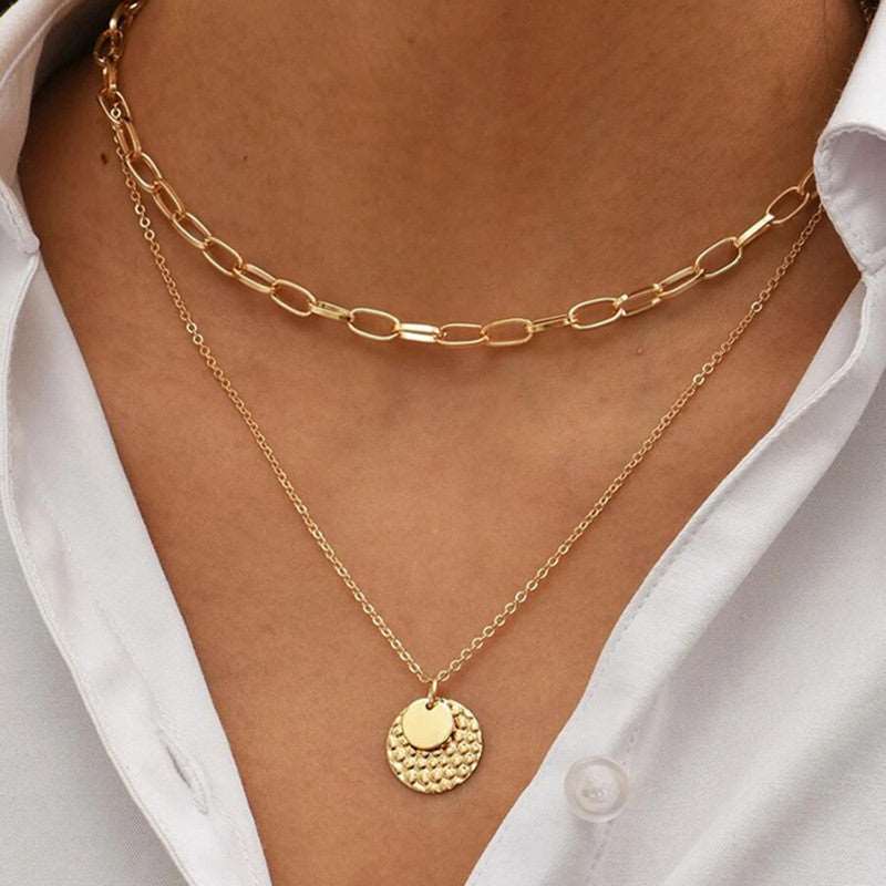 Women's Simple Metal Multi-layer Necklace