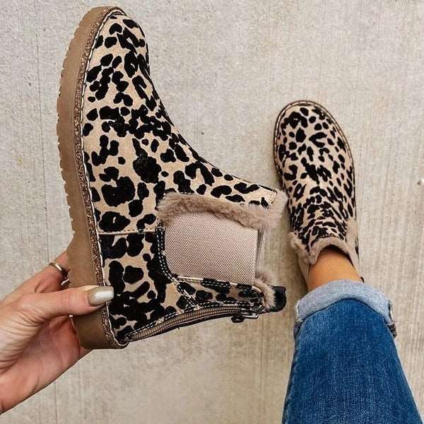 Women's Warm Suede Flat Boots