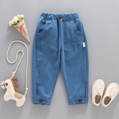 Baby Boys and Girls Solid Color Casual Pants