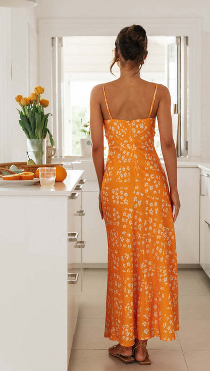 Women's Slim-fit Backless Long Dress