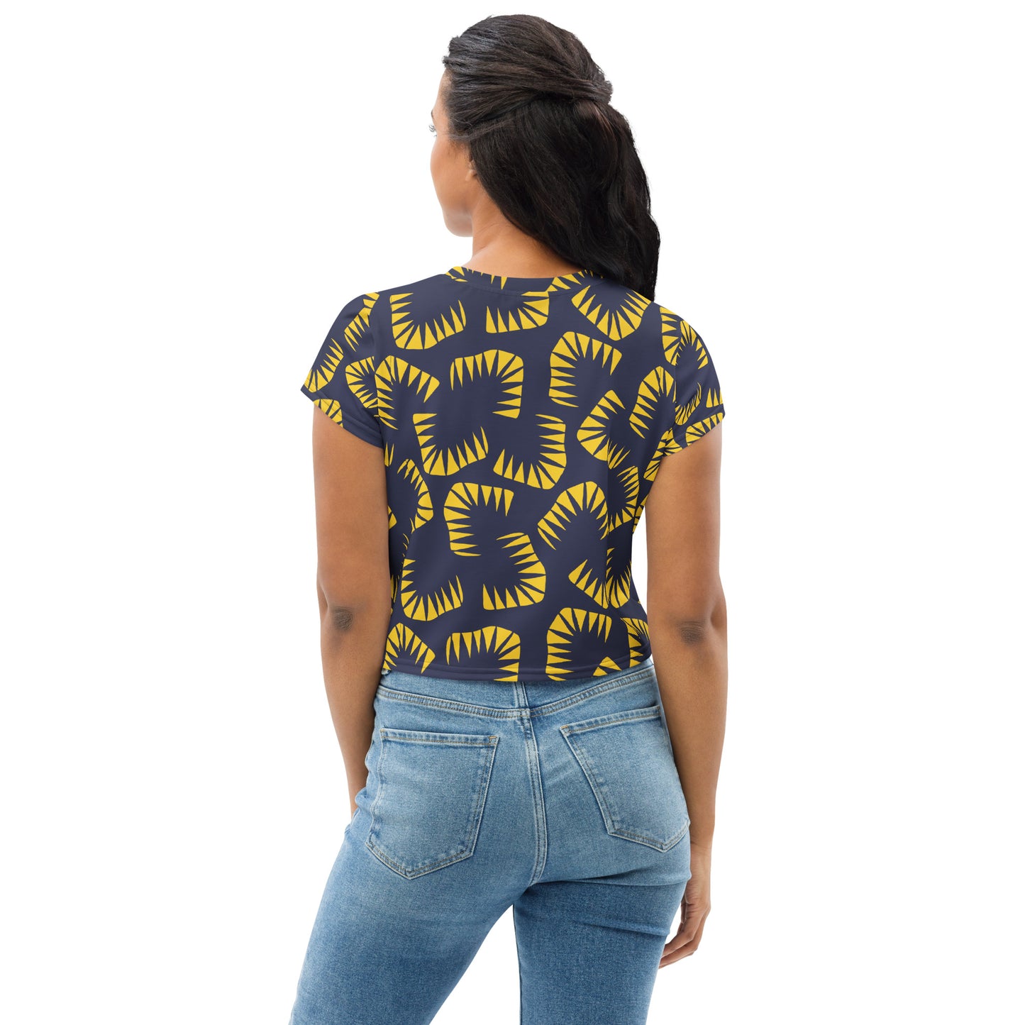  Women's Modern Abstract Shapes Crop Tee T-shirt