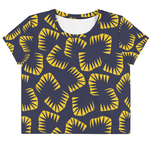 Modern Abstract Shapes Crop Tee