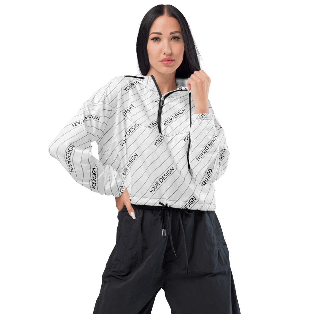 Custom Design women's cropped windbreaker