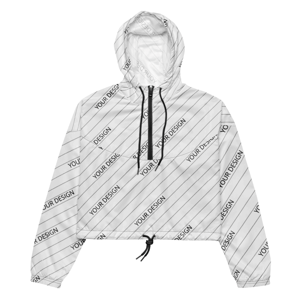 Custom Design women's cropped windbreaker