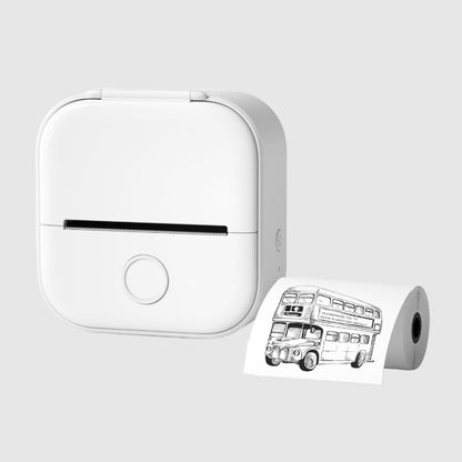 Mini Pocket Portable Bluetooth Cell Phone Label Thermal Printer white