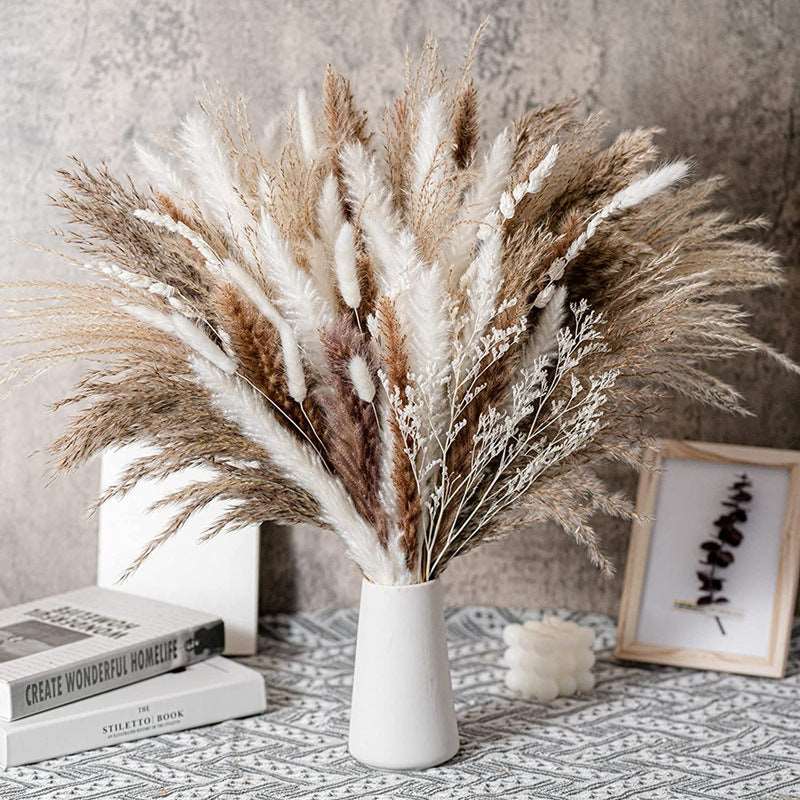 Bouquet Of Small Dried Reed Flowers, 80 pieces