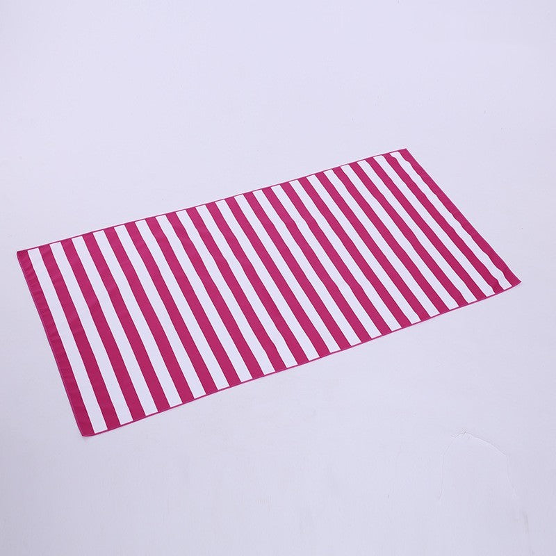 Colorful Striped Fine Fiber Beach Towel