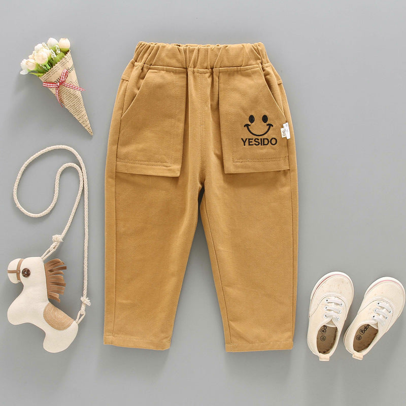 Baby Boys and Girls Solid Color Casual Pants