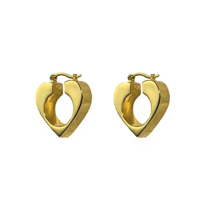 Women's Heart Shape Metal Retro High Quality Earrings