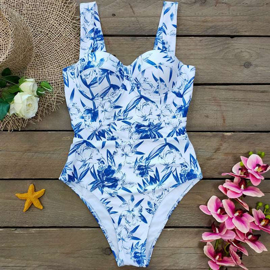 Women's Vintage Style Thin One-piece Swimsuit