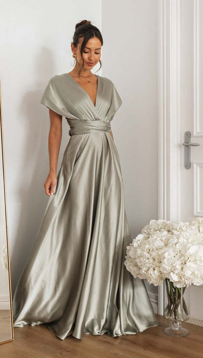 Women's Elegant Long Crossed Back Sleeveless Dress
