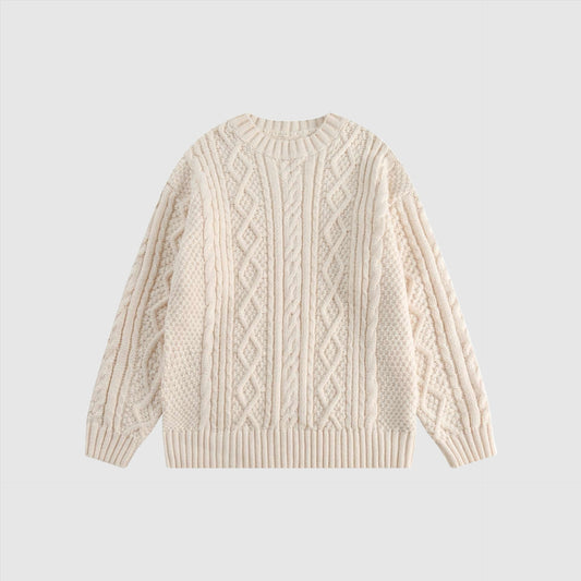 Unisex Retro Twist Knitted Couple Sweater
