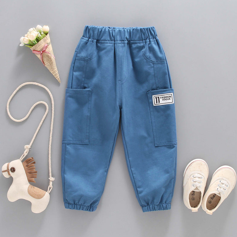 Baby Boys and Girls Solid Color Casual Pants