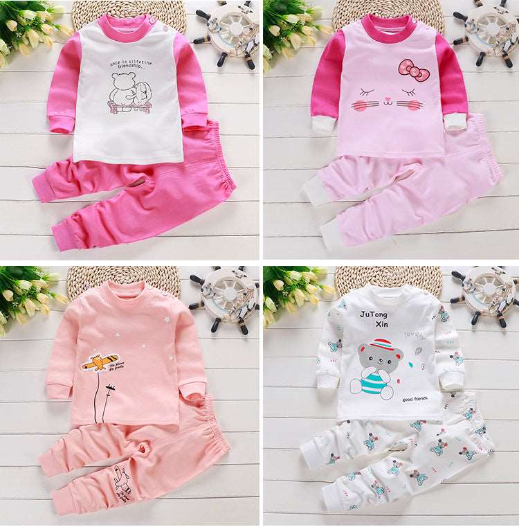 Baby Cotton Pajamas, Loungewear Two-piece Set